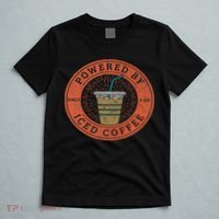 Lisa Norris Artworks Cute Powered By Iced Coffee  T-Shirt thumb 5