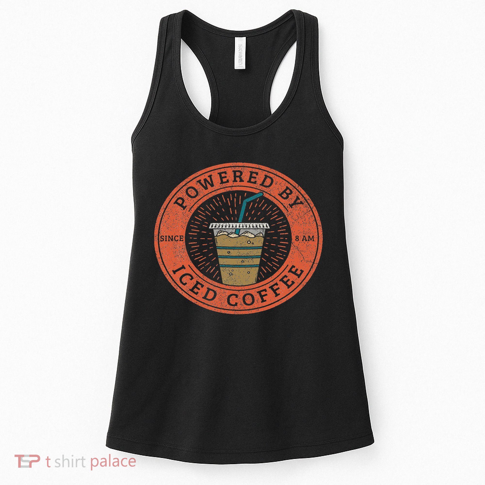 Lisa Norris Artworks Cute Powered By Iced Coffee  Women's Tank Top