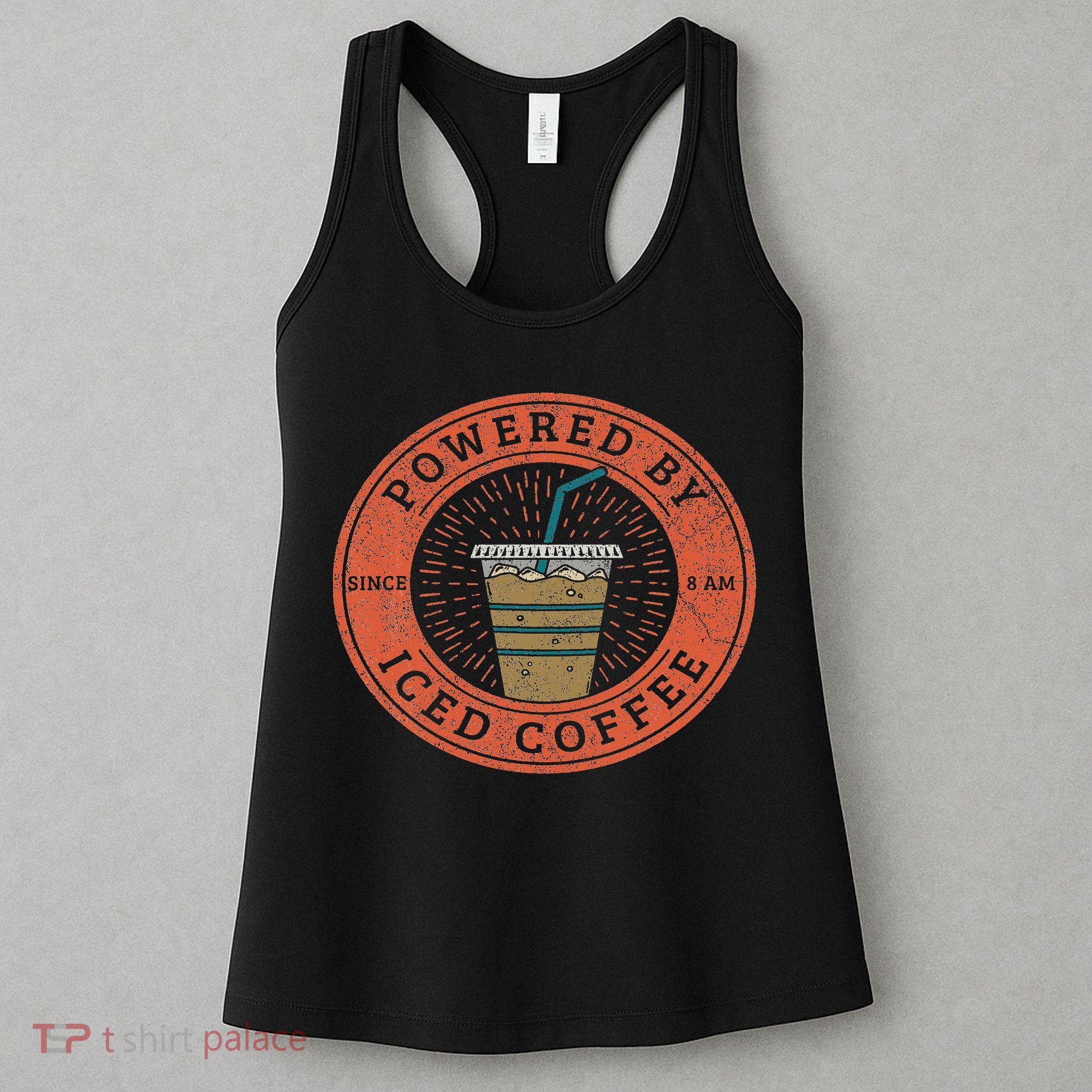 Lisa Norris Artworks Cute Powered By Iced Coffee  Women's Tank Top