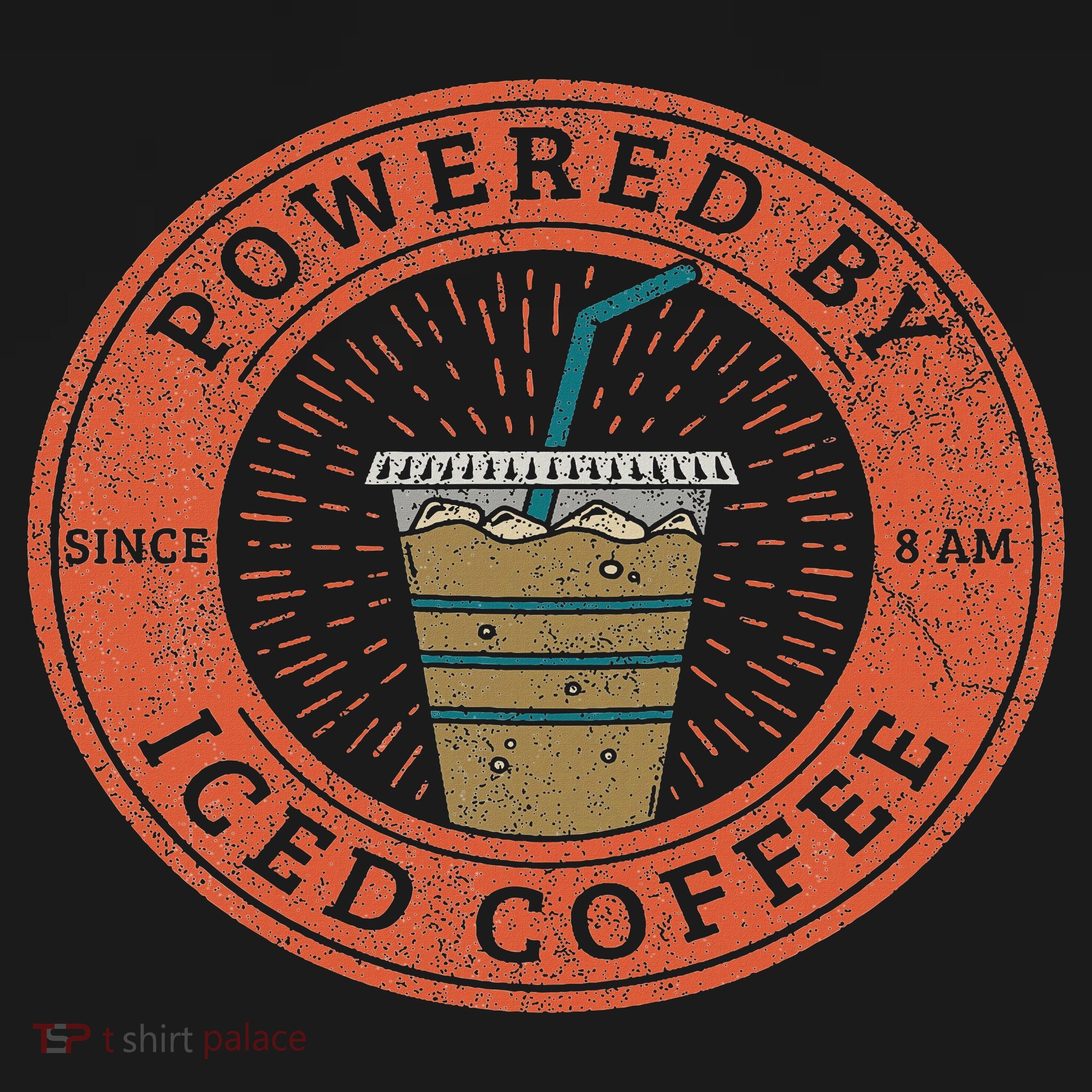 Lisa Norris Artworks Cute Powered By Iced Coffee  Women's Long Sleeve Shirt