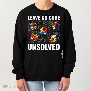 Leave No Cube Unsolved Funny Speed Cubing Math Women's Sweatshirt