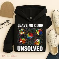 Leave No Cube Unsolved Funny Speed Cubing Math Hoodie thumb 4