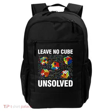 Leave No Cube Unsolved Funny Speed Cubing Math Backpack