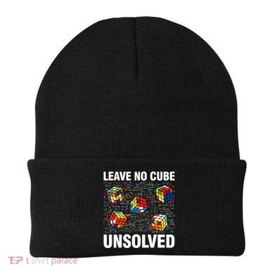 Leave No Cube Unsolved Funny Speed Cubing Math Beanie