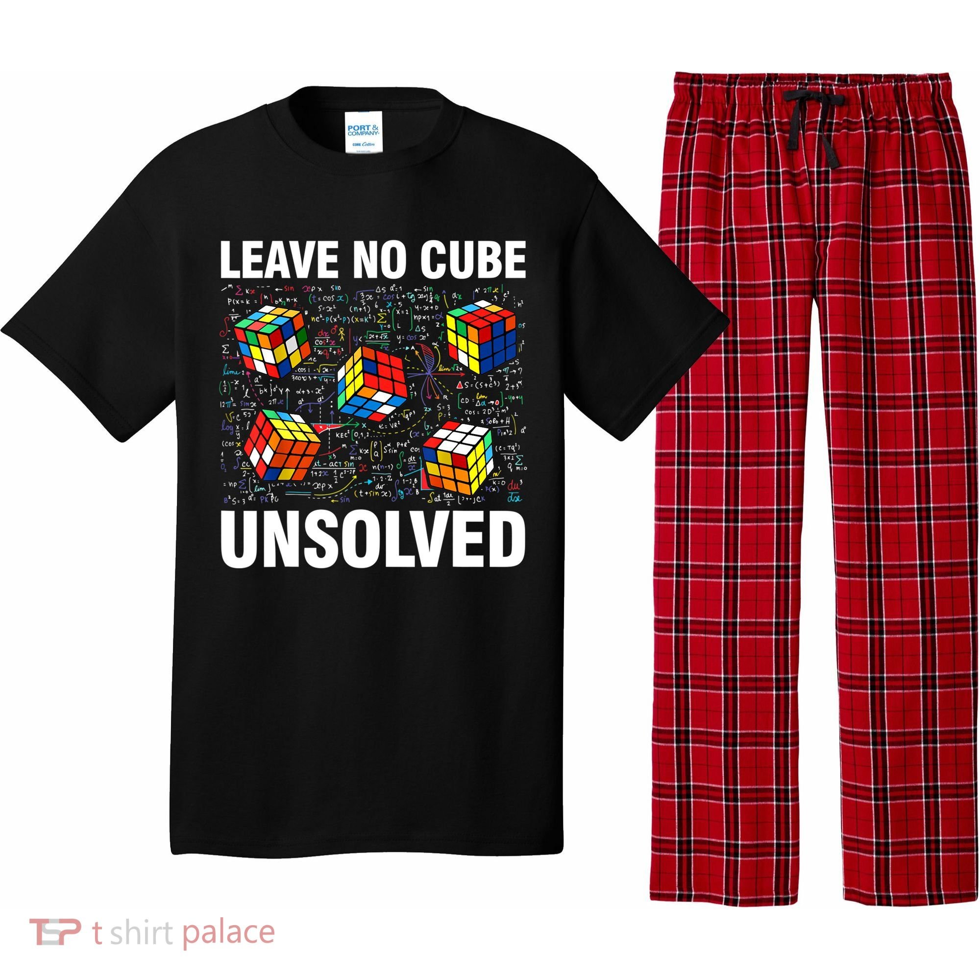 Leave No Cube Unsolved Funny Speed Cubing Math Pajama Set