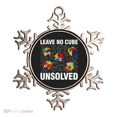 Leave No Cube Unsolved Funny Speed Cubing Math Ornament