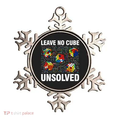 Leave No Cube Unsolved Funny Speed Cubing Math Ornament