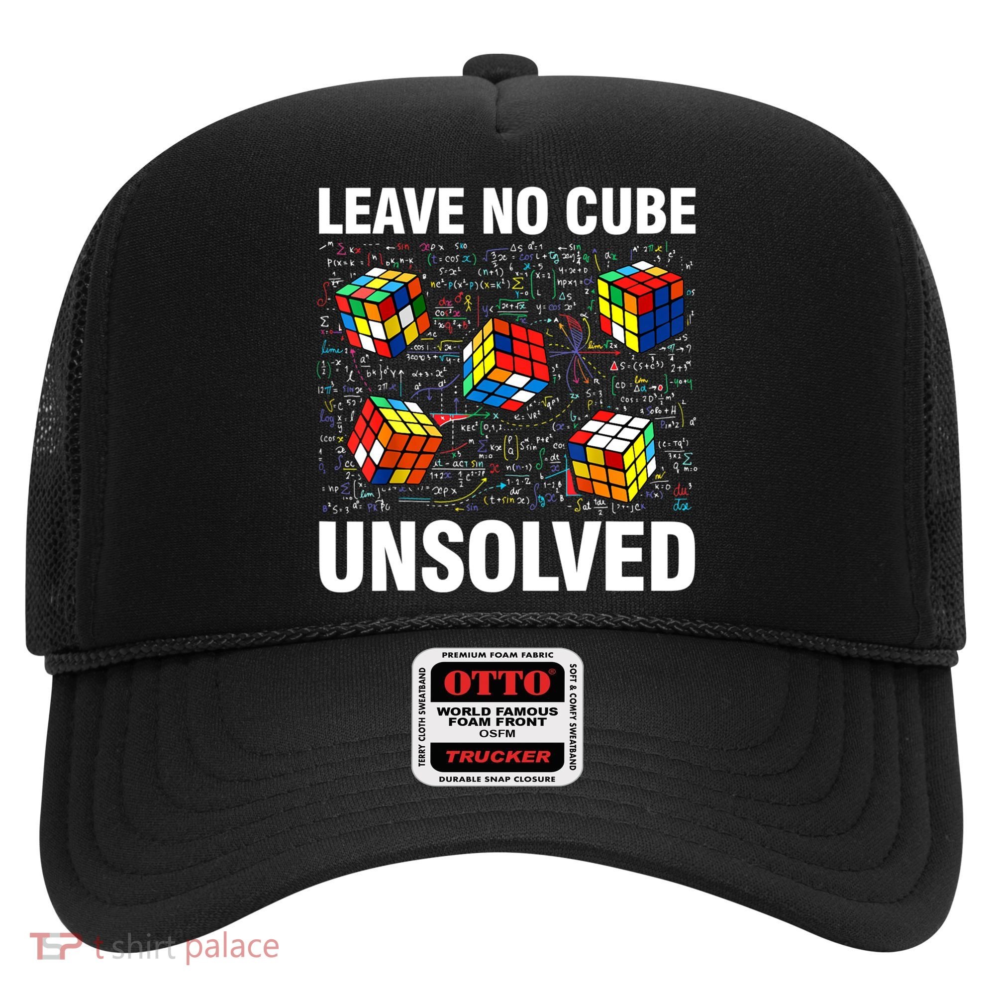 Leave No Cube Unsolved Funny Speed Cubing Math Hat