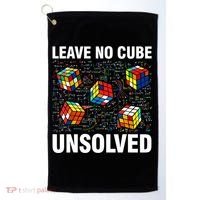 Leave No Cube Unsolved Funny Speed Cubing Math Golf Towel thumb 0