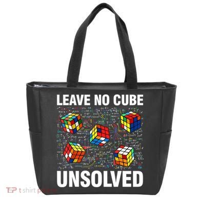 Leave No Cube Unsolved Funny Speed Cubing Math Tote Bag