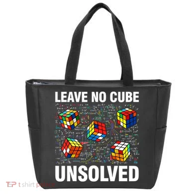 Leave No Cube Unsolved Funny Speed Cubing Math Tote Bag