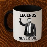 Legends Never Die Charlie Kirk Memorial Tribute Coffee Mug thumb 2