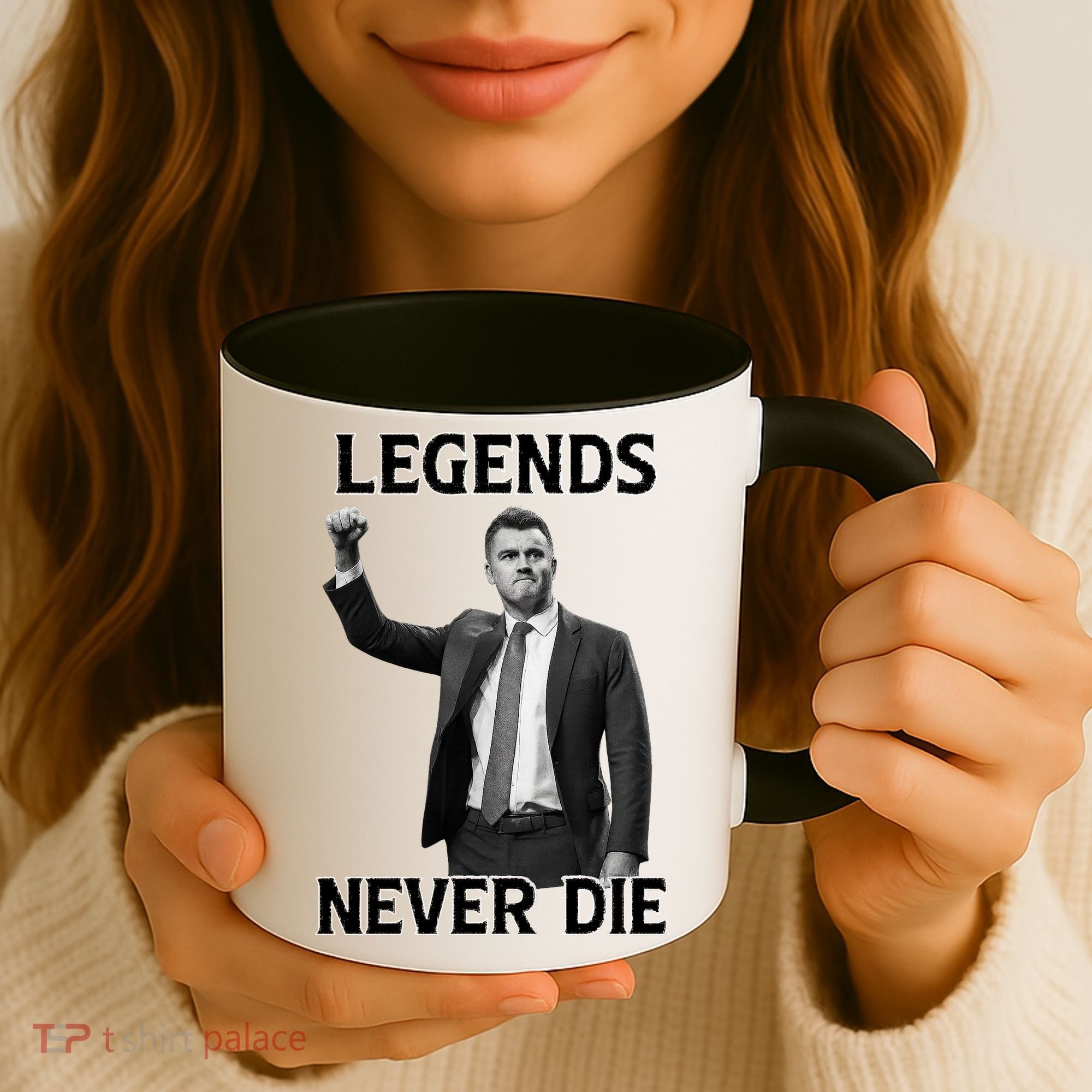 Legends Never Die Charlie Kirk Memorial Tribute Coffee Mug