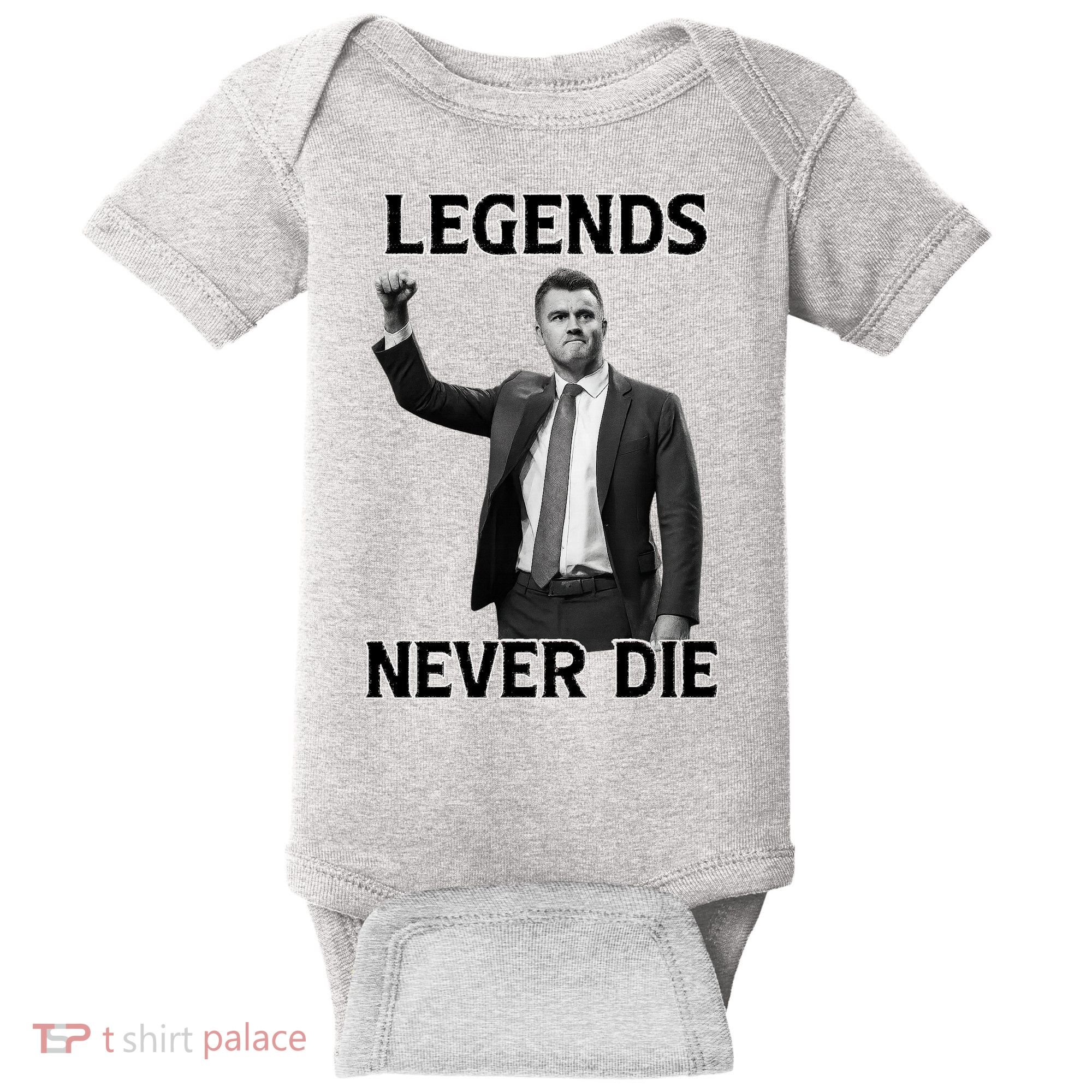 Legends Never Die Charlie Kirk Memorial Tribute Baby Bodysuit