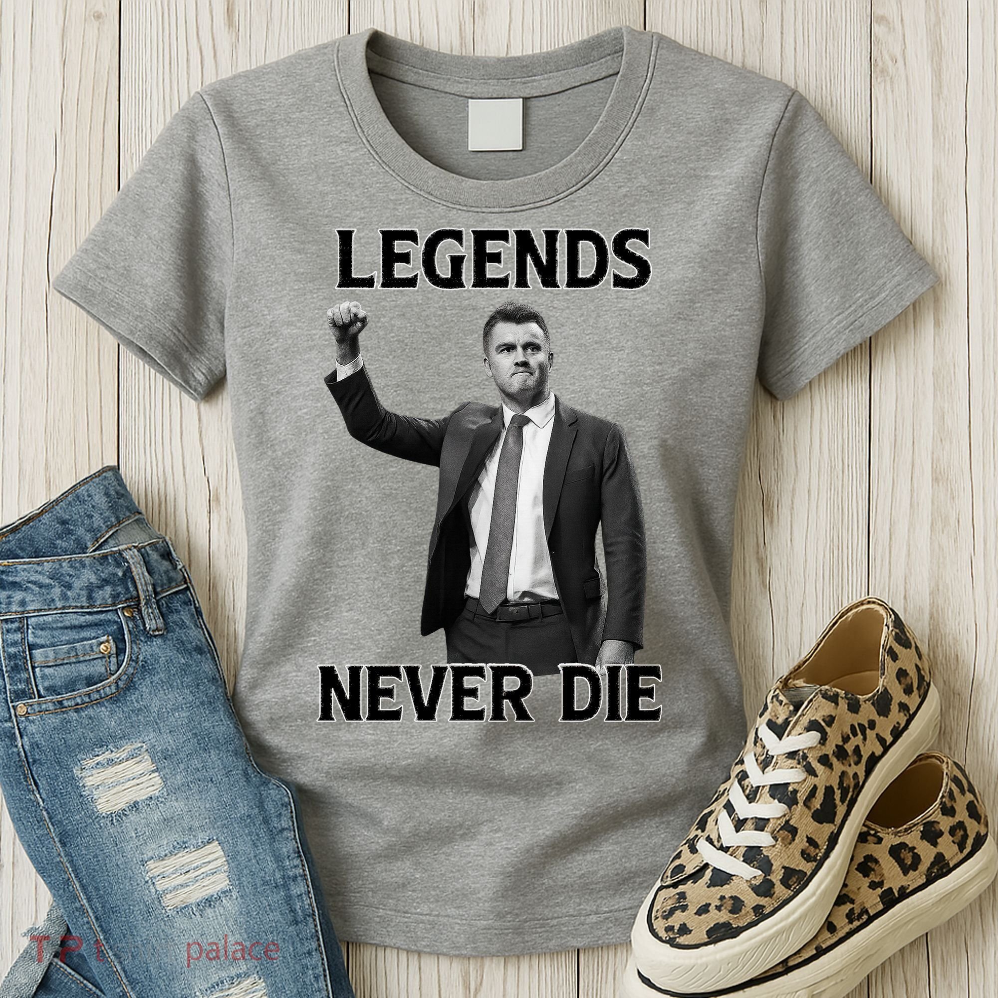 Legends Never Die Charlie Kirk Memorial Tribute Women's T-Shirt