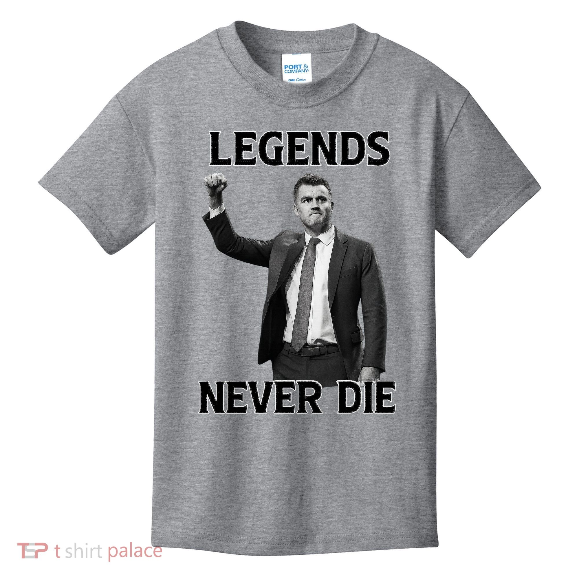 Legends Never Die Charlie Kirk Memorial Tribute Kids T-Shirt