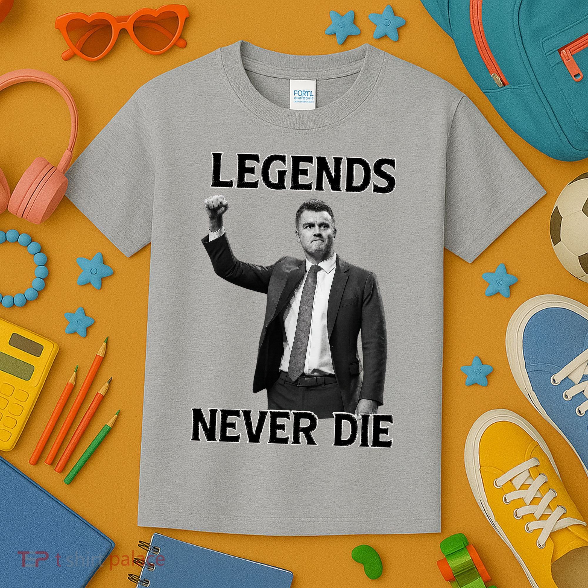 Legends Never Die Charlie Kirk Memorial Tribute Kids T-Shirt