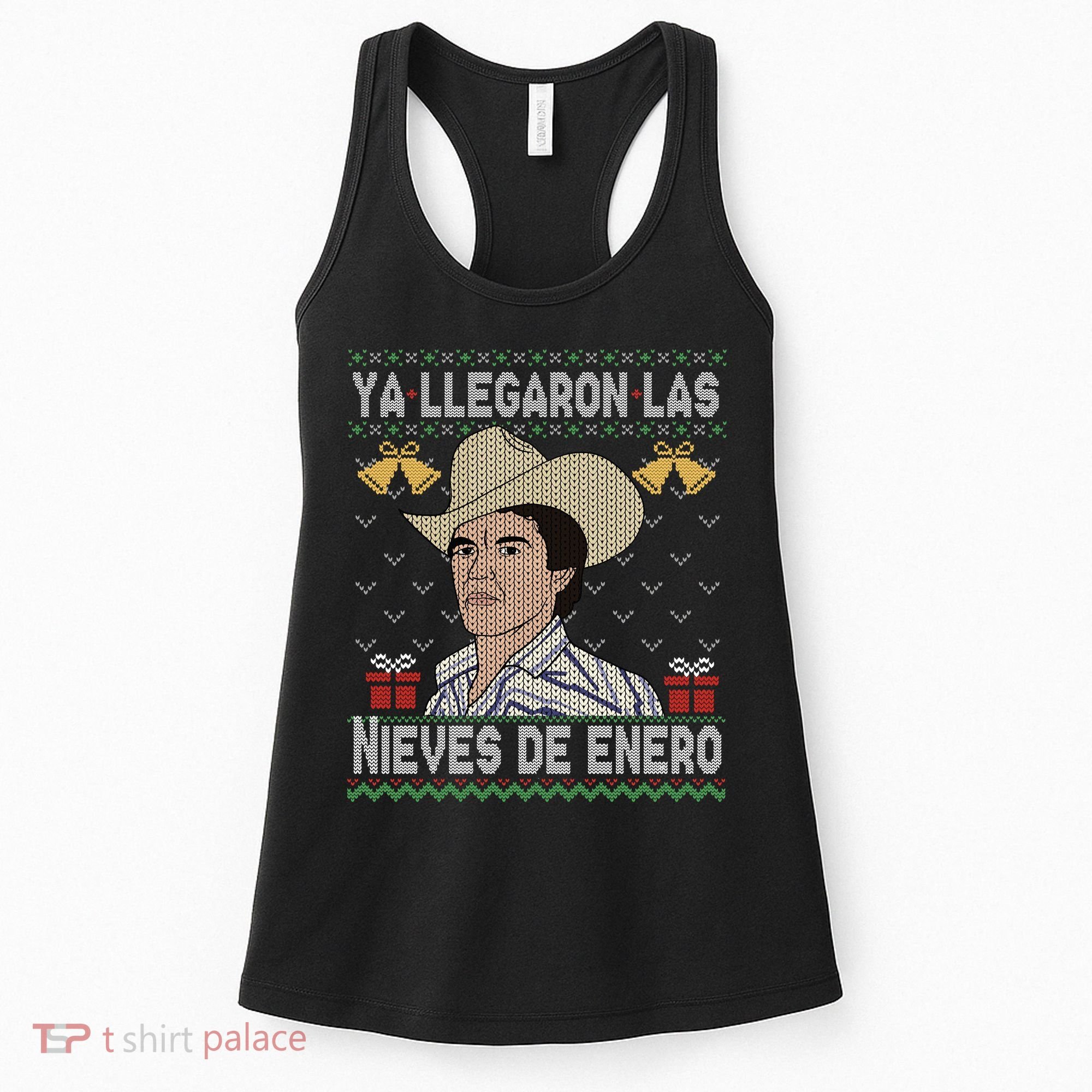 Las Nieves De Enero El Rey Del Corrido Mexican Christmas Women's Tank Top
