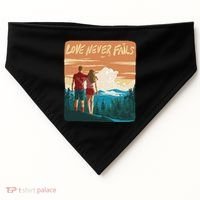 Love Never Fails Sunset Couple USA-Made Doggie Bandana thumb 0