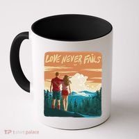 Love Never Fails Sunset Couple Coffee Mug thumb 0