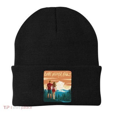 Love Never Fails Sunset Couple Beanie