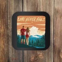 Love Never Fails Sunset Couple Coaster thumb 0