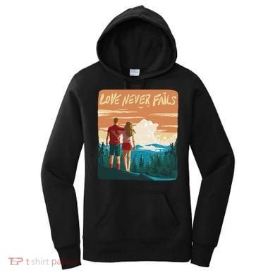 Love Never Fails Sunset Couple Women's Hoodie