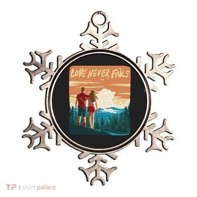 Love Never Fails Sunset Couple Ornament