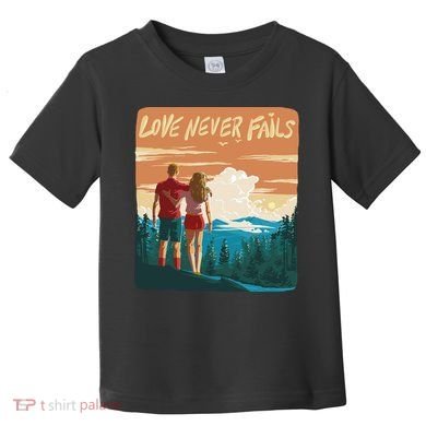 Love Never Fails Sunset Couple Toddler T-Shirt