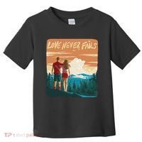 Love Never Fails Sunset Couple Toddler T-Shirt thumb 0