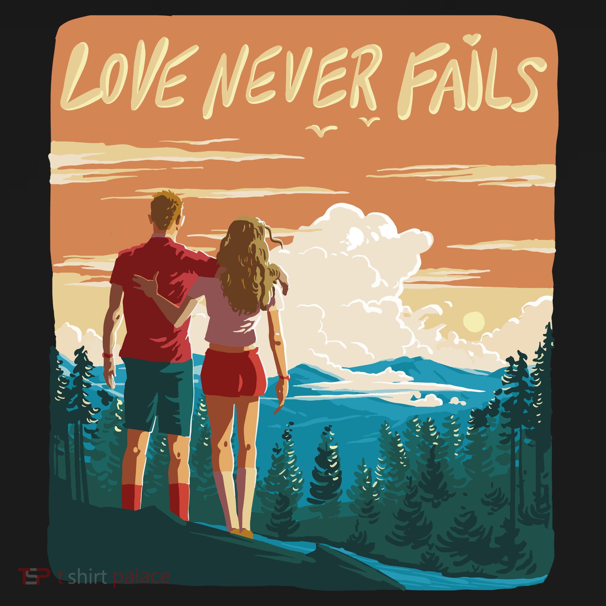 Love Never Fails Sunset Couple Visor