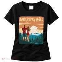 Love Never Fails Sunset Couple Women's T-Shirt thumb 0