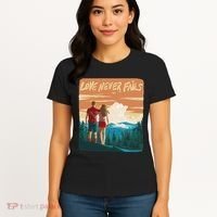 Love Never Fails Sunset Couple Women's T-Shirt thumb 4