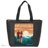 Love Never Fails Sunset Couple Tote Bag thumb 0
