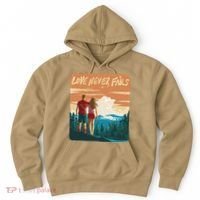 Love Never Fails Sunset Couple Hoodie thumb 0