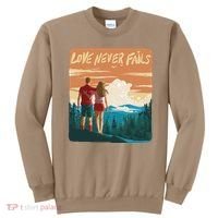 Love Never Fails Sunset Couple Sweatshirt thumb 0