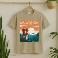 Love Never Fails Sunset Couple T-Shirt thumb 2