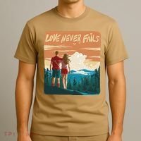 Love Never Fails Sunset Couple T-Shirt thumb 3