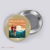 Love Never Fails Sunset Couple Button thumb 0