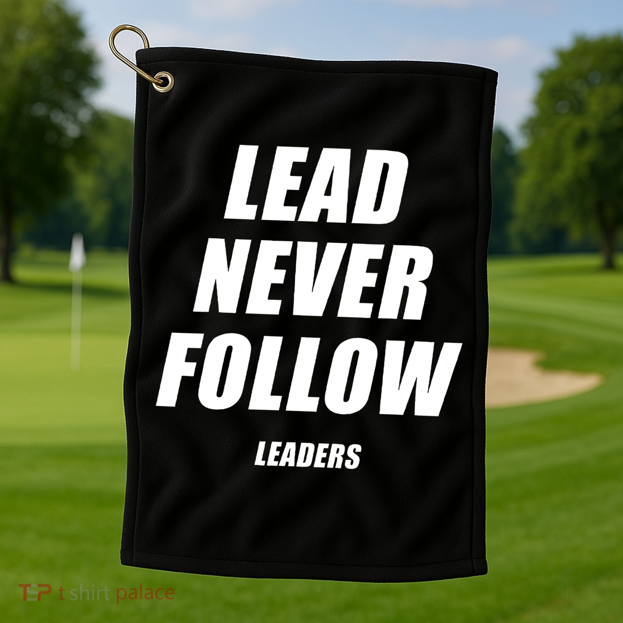 Lead Never Follow Leaders Popular Trending Quote Golf Towel