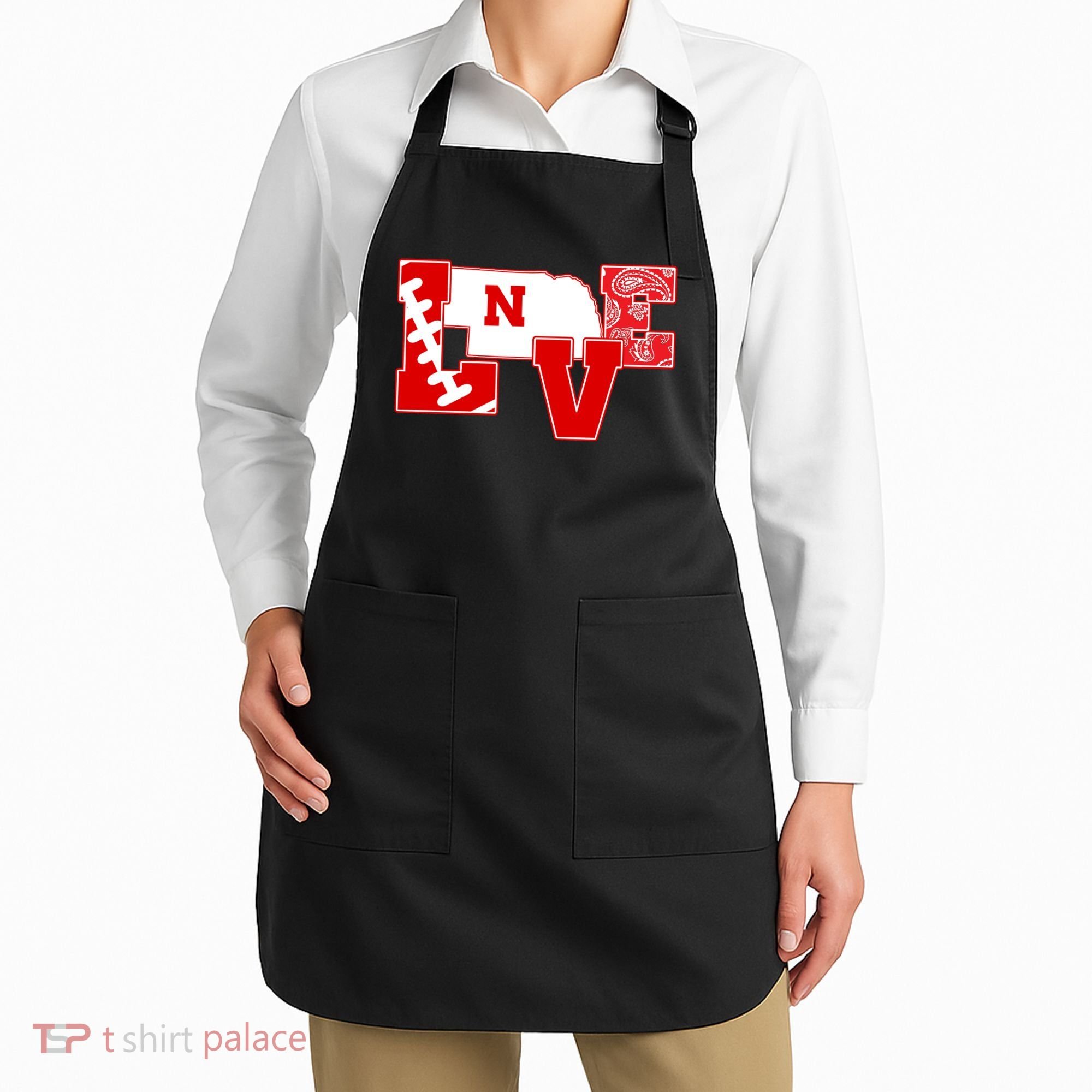 Love Nebraska Football Apron