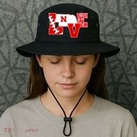 Love Nebraska Football Bucket Hat thumb 3