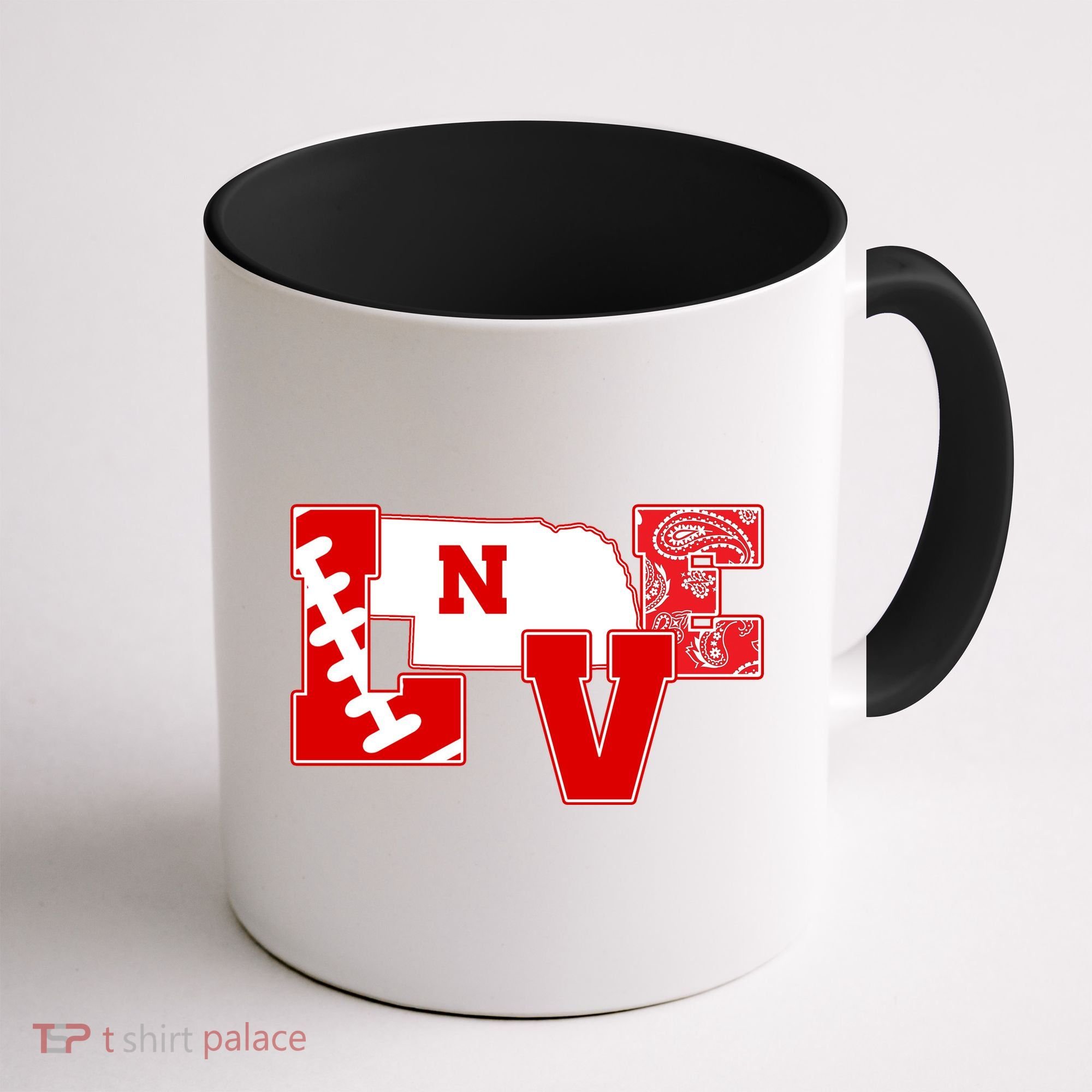 Love Nebraska Football Coffee Mug