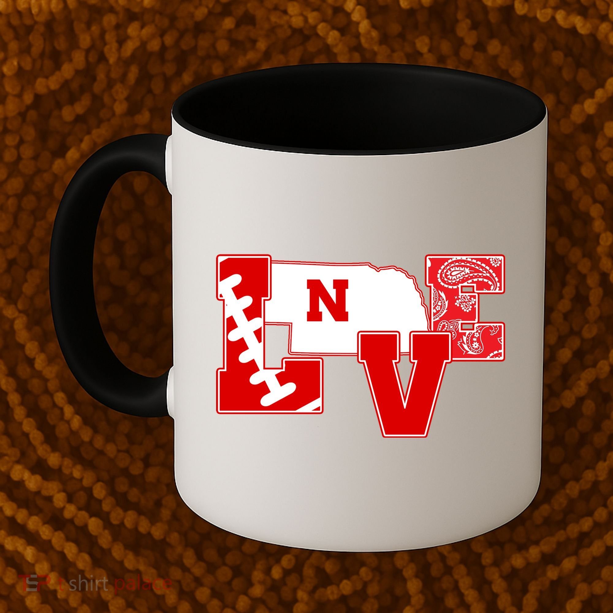 Love Nebraska Football Coffee Mug