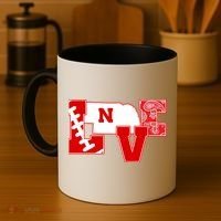 Love Nebraska Football Coffee Mug thumb 4