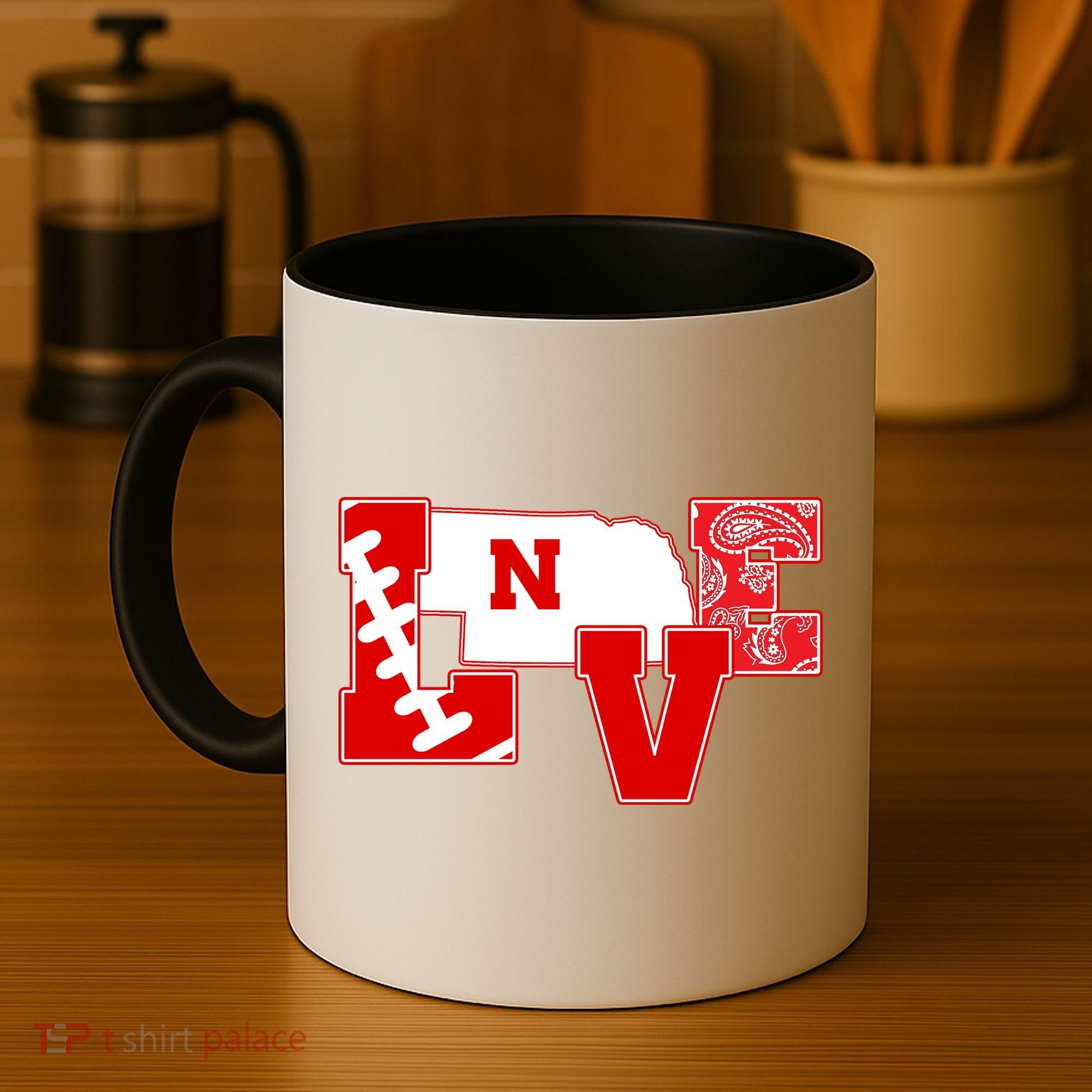 Love Nebraska Football Coffee Mug