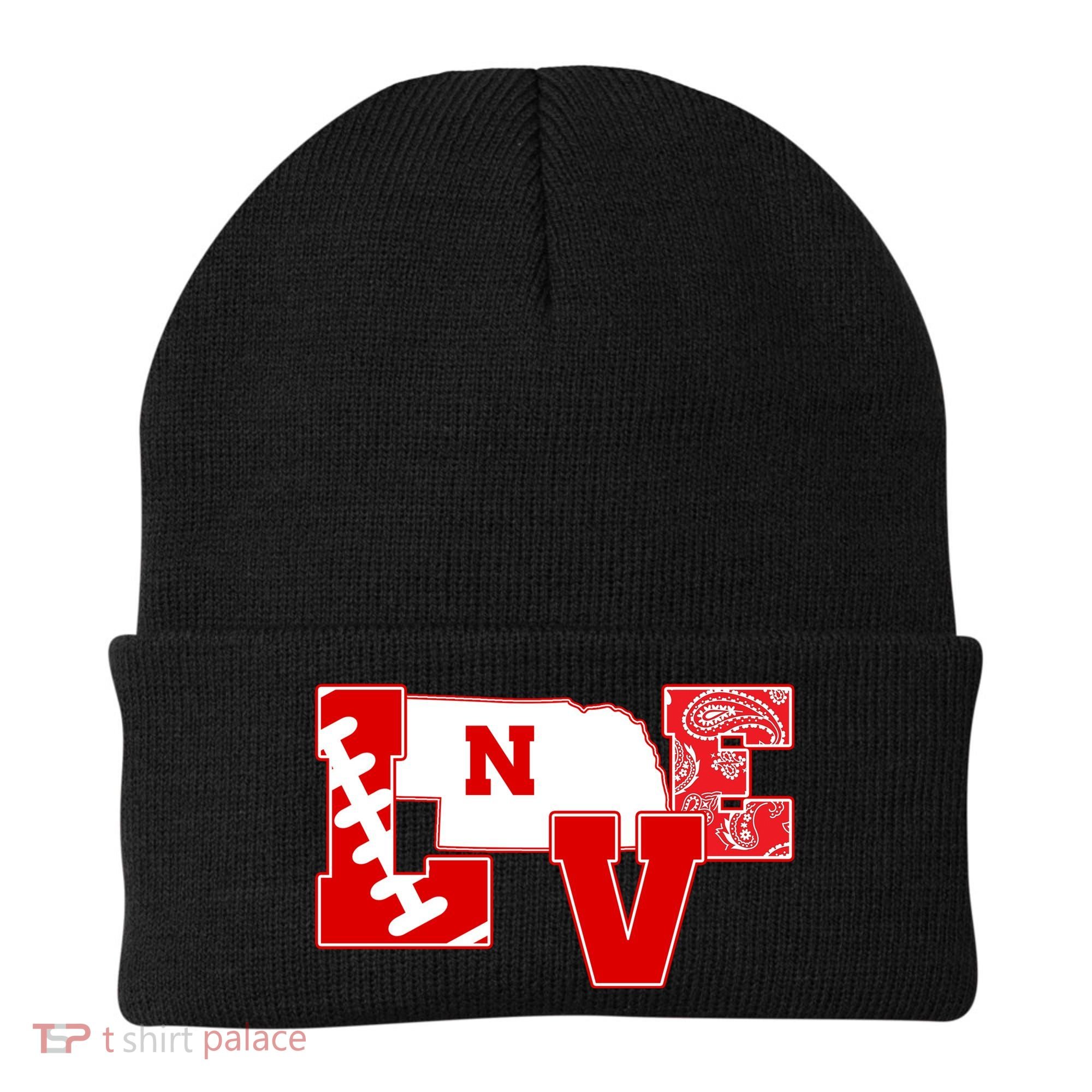 Love Nebraska Football Beanie