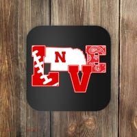 Love Nebraska Football Coaster thumb 0
