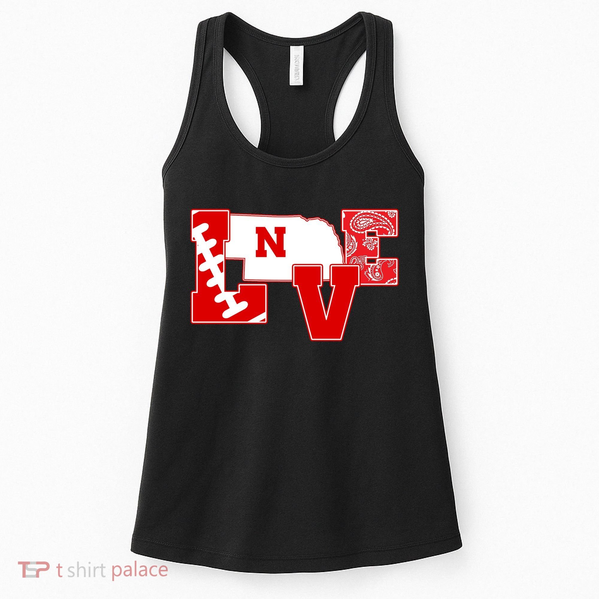 Love Nebraska Football Women's Tank Top