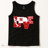 Love Nebraska Football Tank Top thumb 2